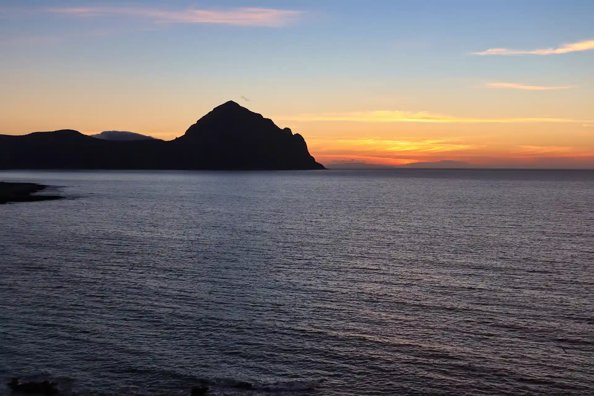 Sunset at Macari Gulf